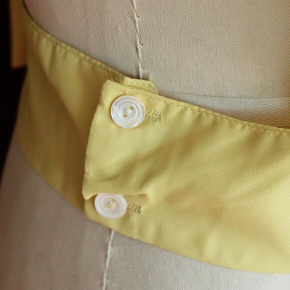 Vintage 1950s Dickie, Suitor by Babe Yellow Blouse Front with Pintucks - Picture 6 of 10